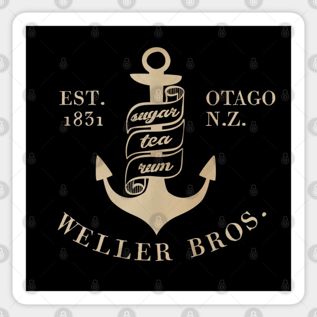 Weller Bros: Wellerman sea shanty logo (parchment look) Sticker by Ofeefee